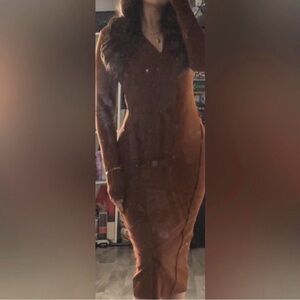 Brown Midi Dress